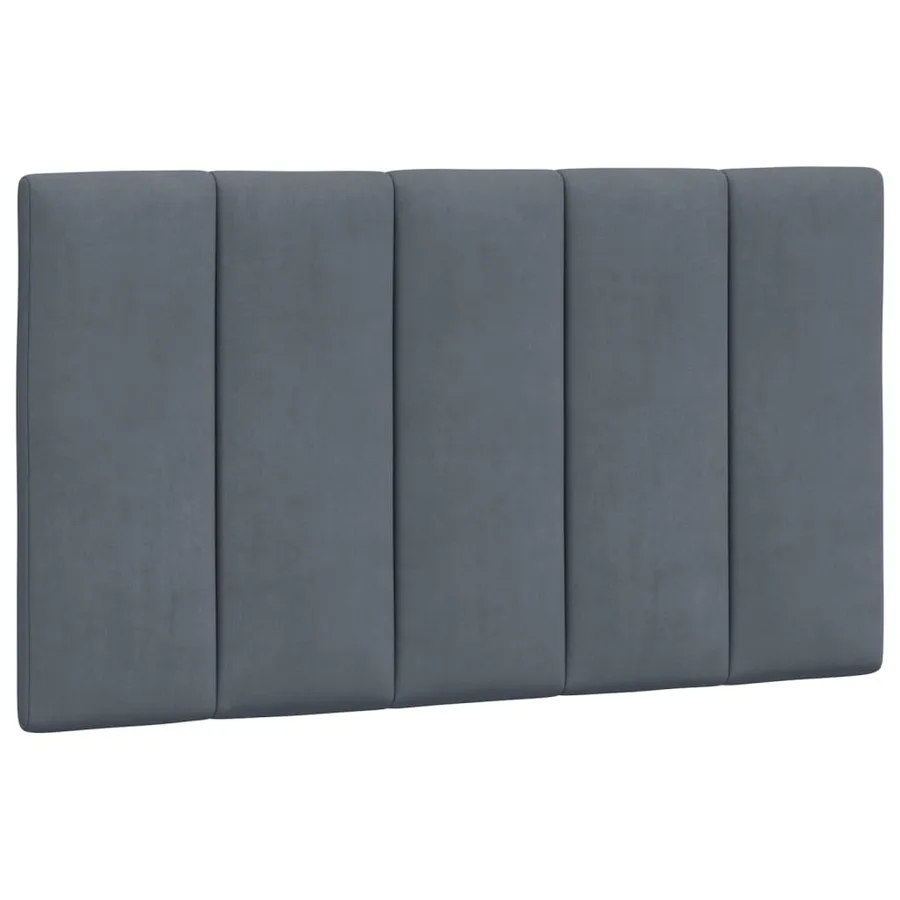 Cadre de lit avec LED sans matelas Hanko gris foncé 80x200 cm velours - 10