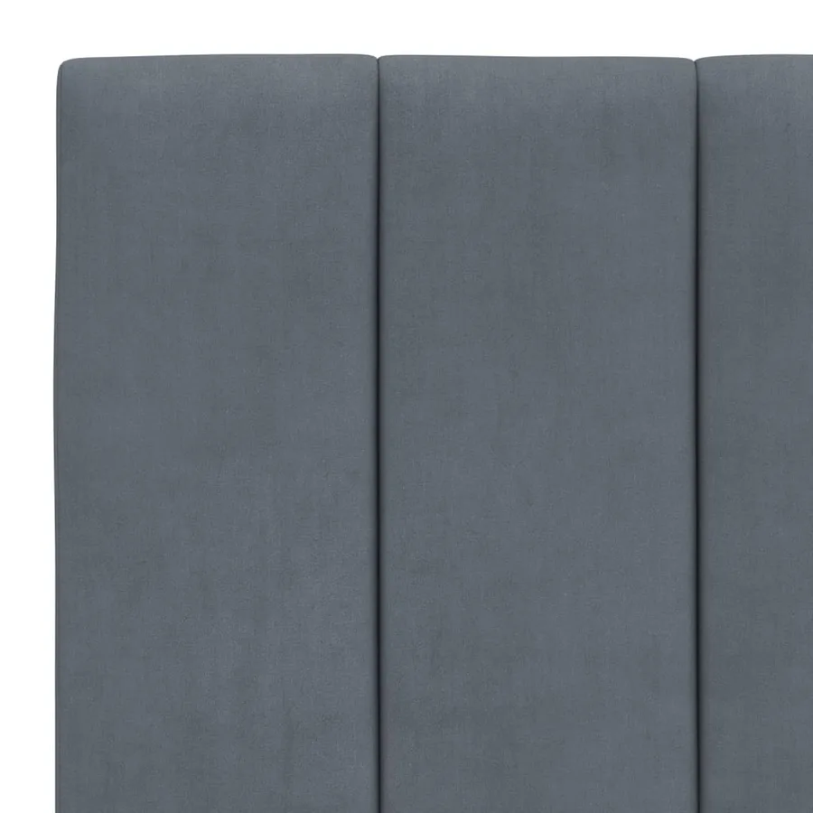 Cadre de lit avec LED sans matelas Hanko gris foncé 80x200 cm velours - 11