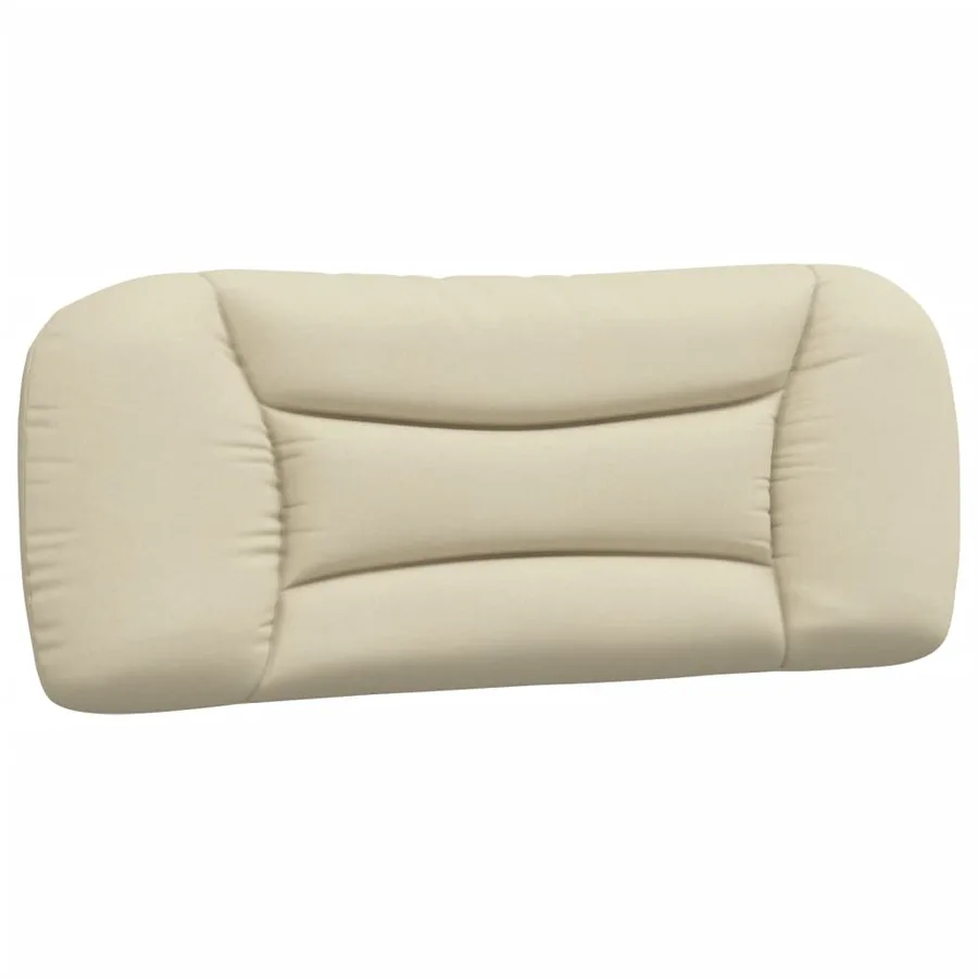 Cadre de lit avec LED sans matelas Hvar crème 100x200 cm tissu - 10