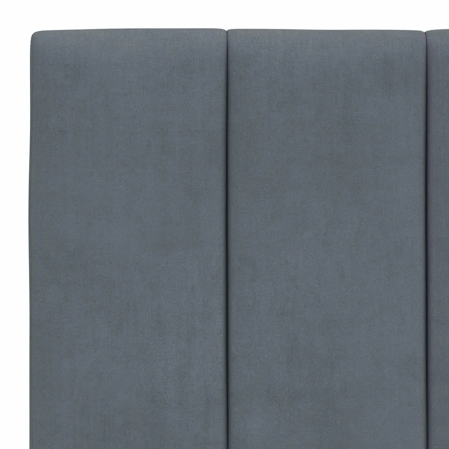 Cadre de lit sans matelas Hanko gris foncé 100x200 cm velours - 10
