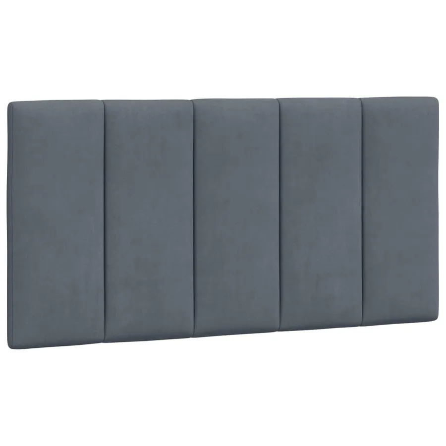 Lit avec matelas Hanko gris foncé 100x200 cm velours - 5