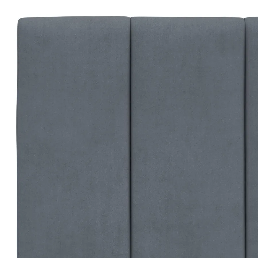 Lit avec matelas Hanko gris foncé 100x200 cm velours - 6