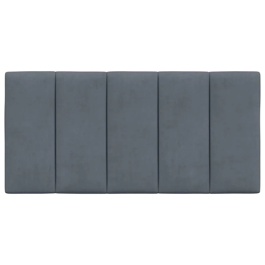 Coussin de tête de lit Hanko gris foncé 100 cm velours - 5