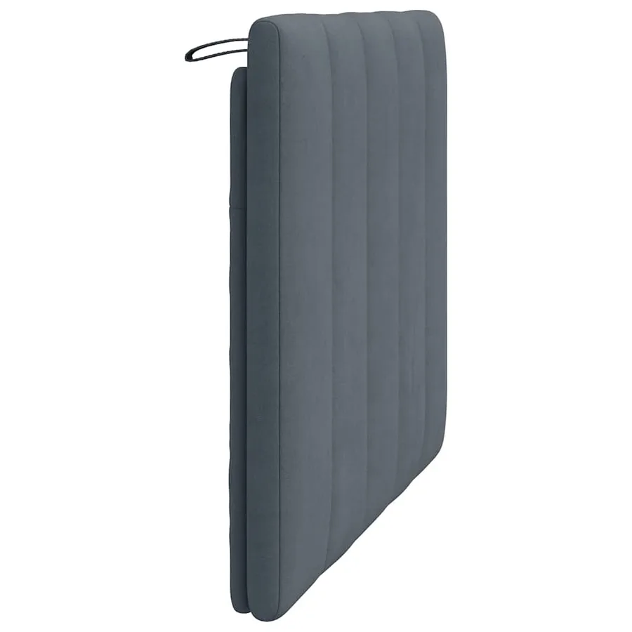 Coussin de tête de lit Hanko gris foncé 100 cm velours - 6