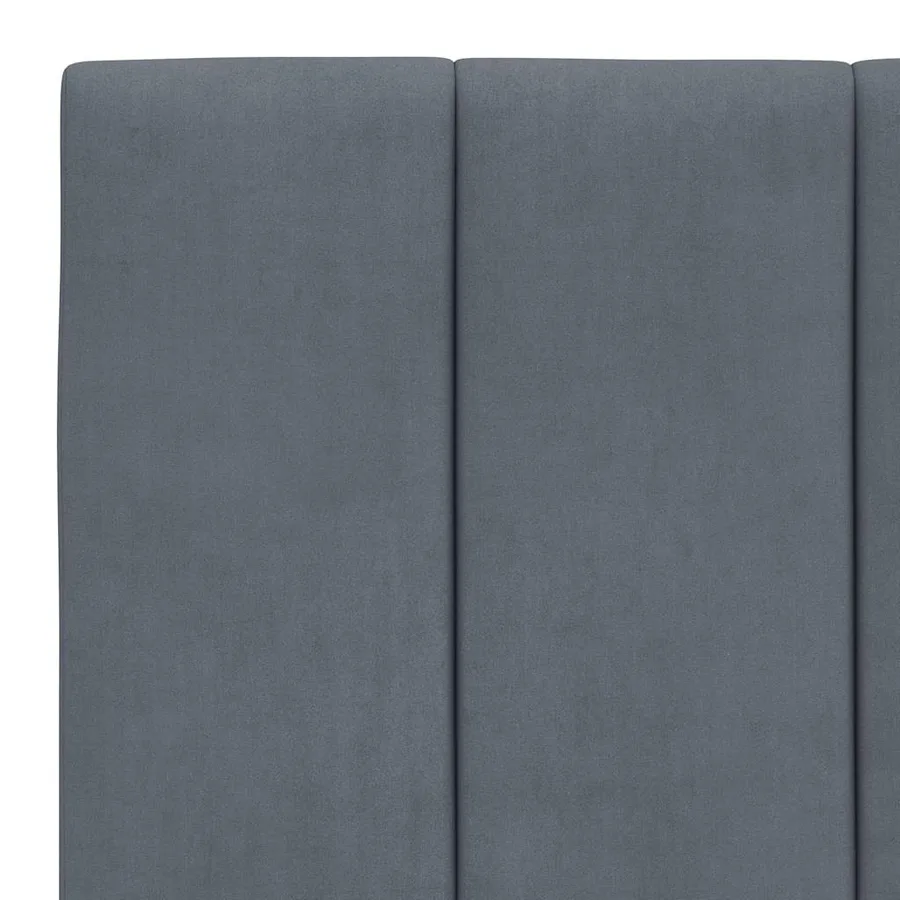Coussin de tête de lit Hanko gris foncé 100 cm velours - 8