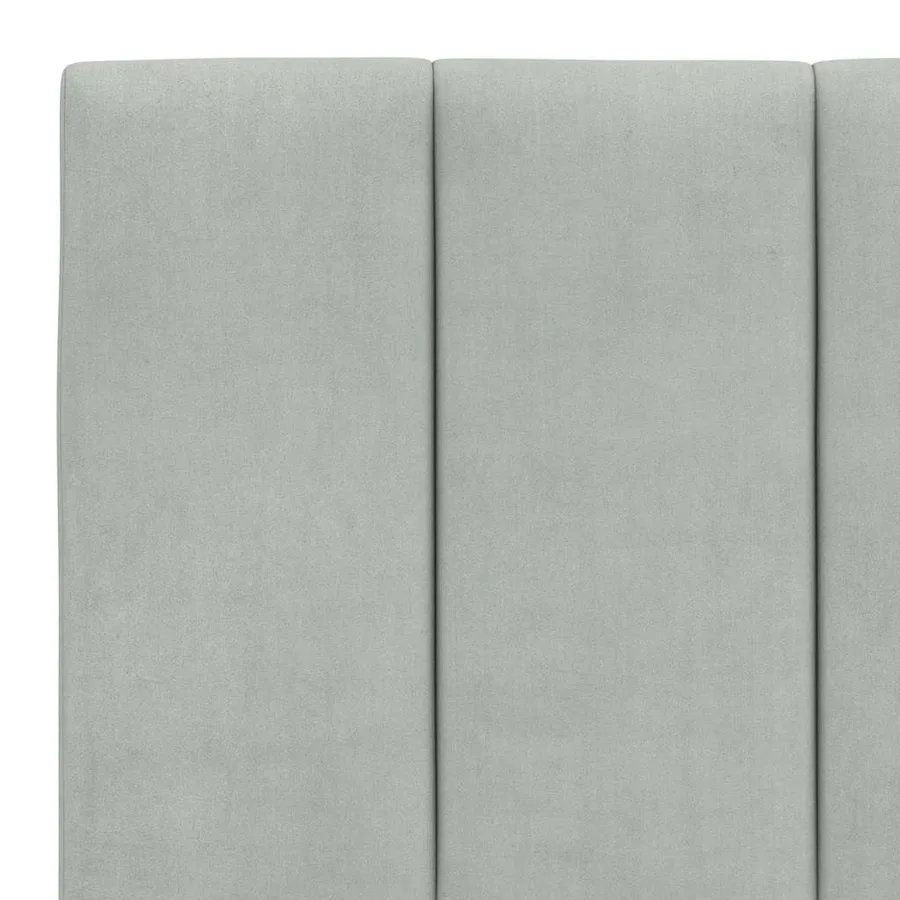 Coussin de tête de lit Hanko gris clair 160 cm velours - 8