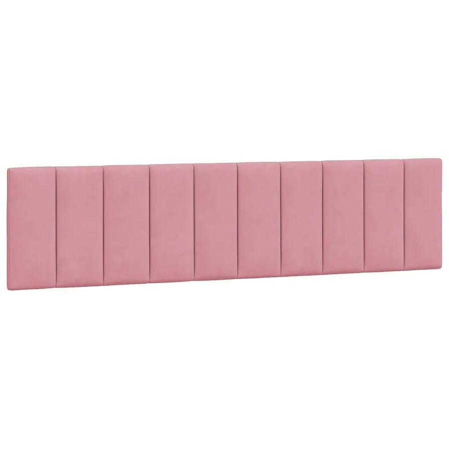 Coussin de tête de lit Hanko rose 200 cm velours - 2