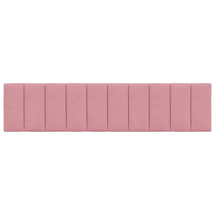 Coussin de tête de lit Hanko rose 200 cm velours - 5