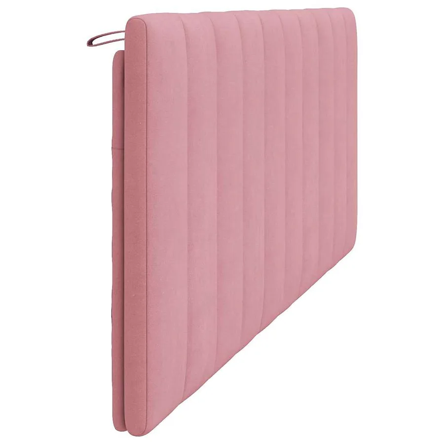 Coussin de tête de lit Hanko rose 200 cm velours - 6