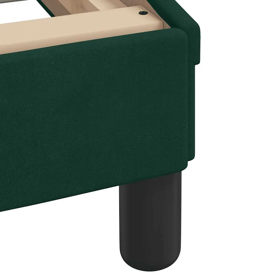 Lit avec matelas Hanko vert foncé 100x200 cm velours - 7