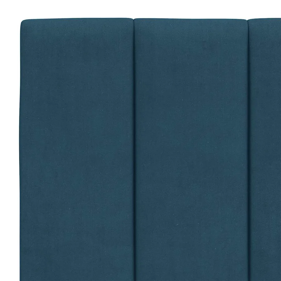 Cadre de lit sans matelas Hanko bleu 140x200 cm velours - 10