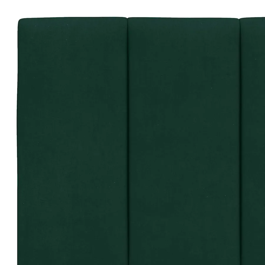 Cadre de lit avec LED sans matelas Hanko vert foncé 160x200 cm velours - 11