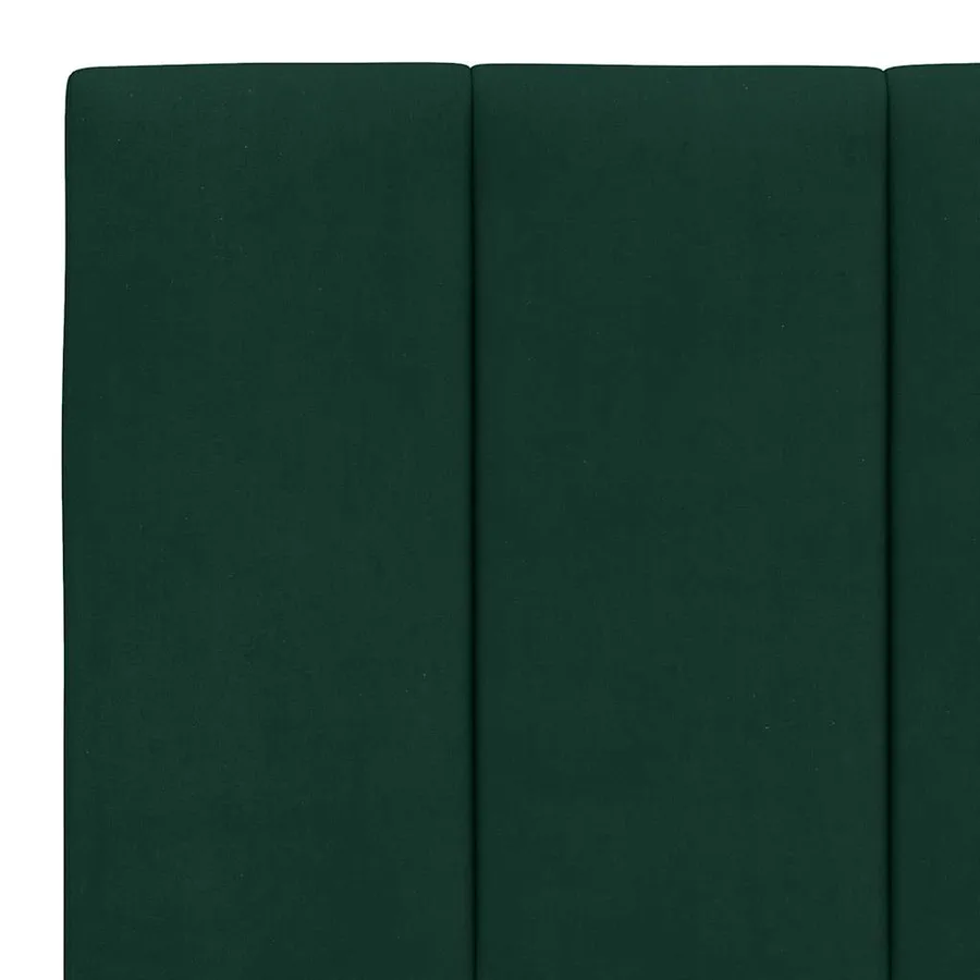 Lit avec matelas Hanko vert foncé 160x200 cm velours - 6