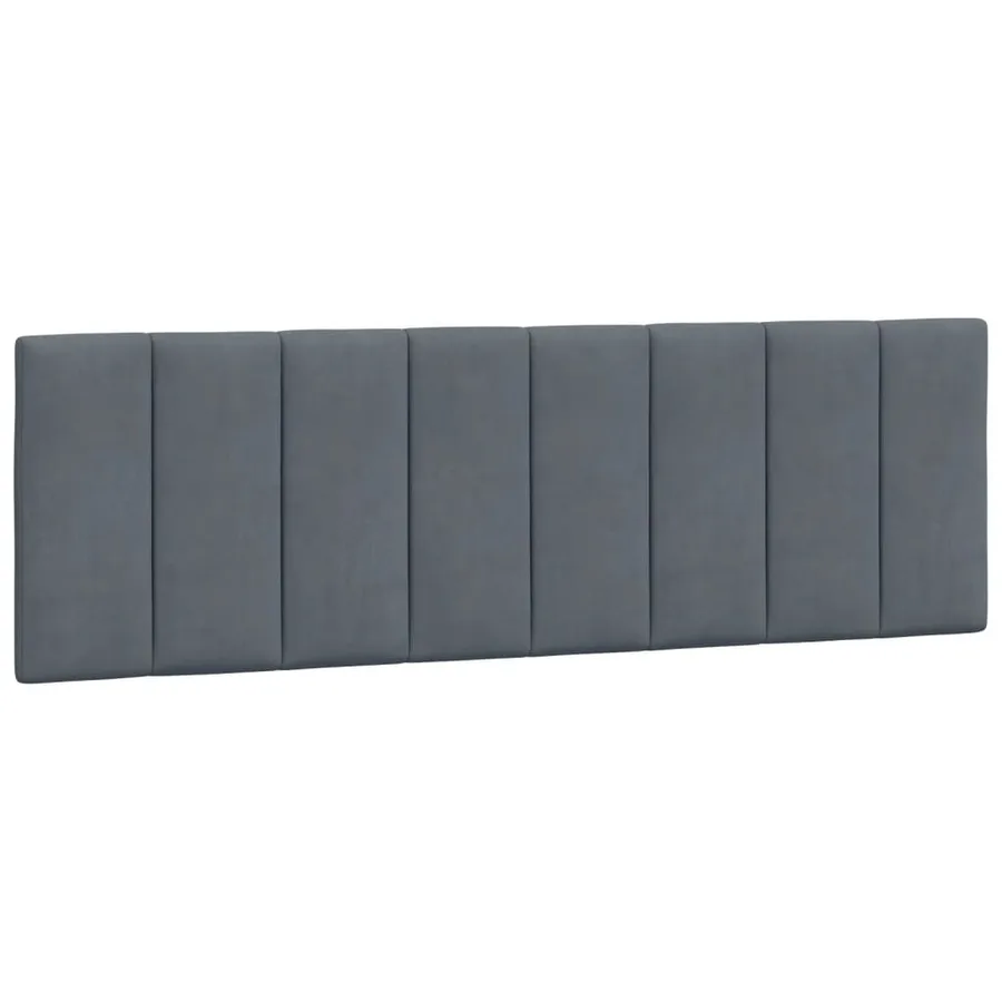 Lit avec matelas Hanko gris foncé 160x200 cm velours - 5