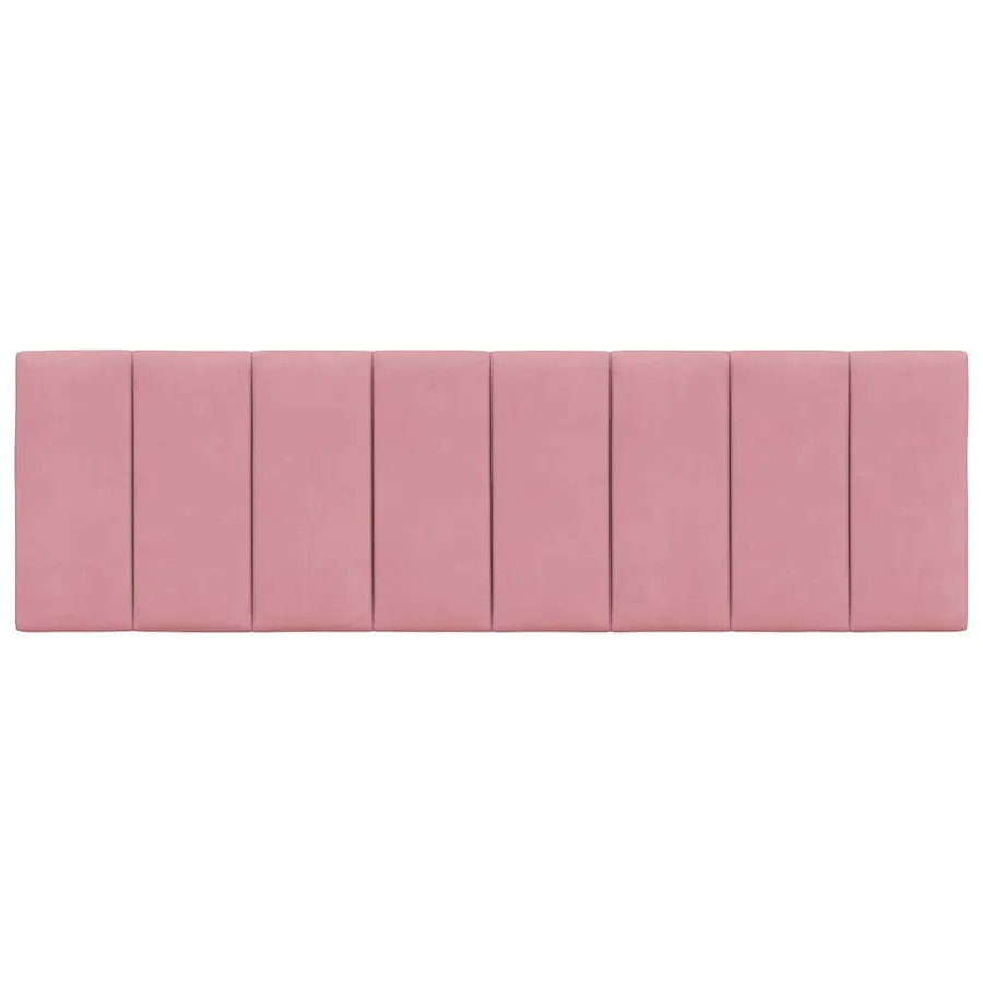 Coussin de tête de lit Hanko rose 160 cm velours - 5