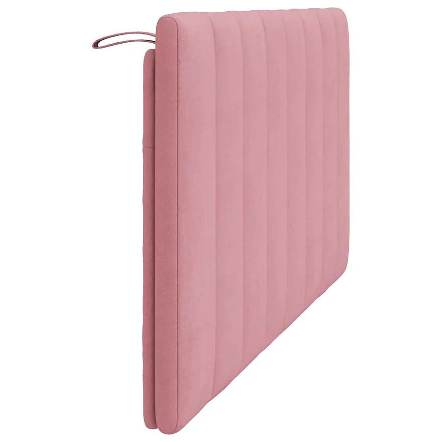 Coussin de tête de lit Hanko rose 160 cm velours - 6
