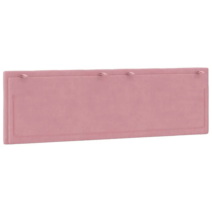 Coussin de tête de lit Hanko rose 160 cm velours - 7