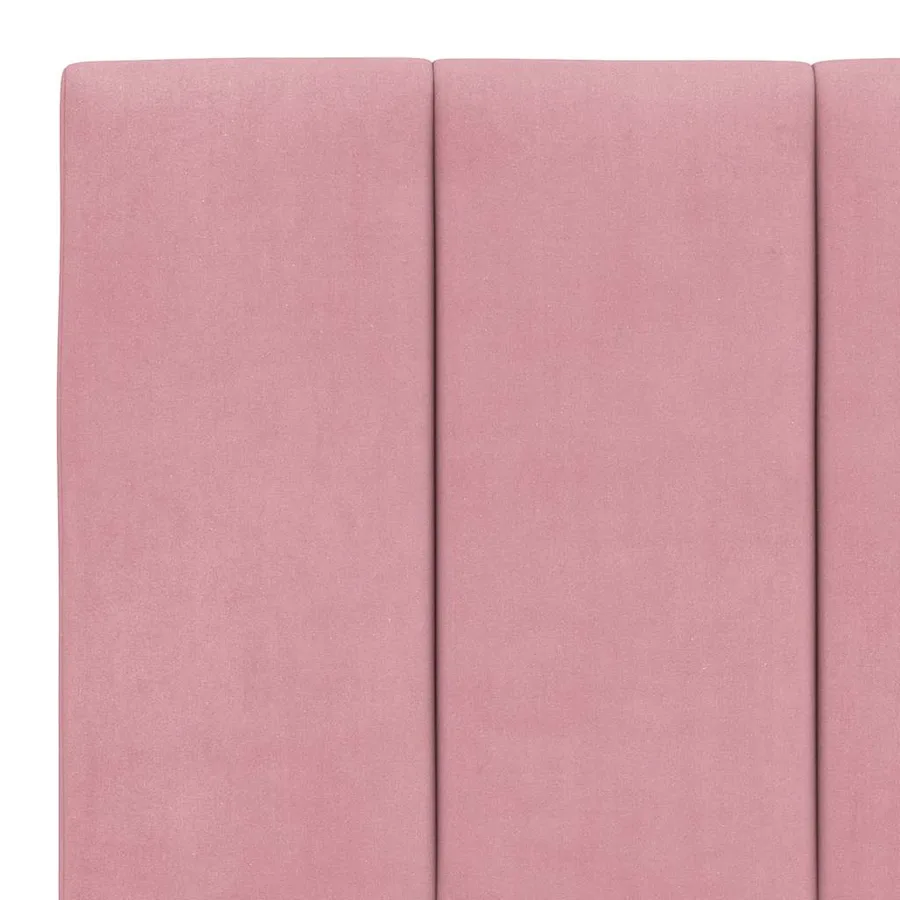 Coussin de tête de lit Hanko rose 160 cm velours - 8