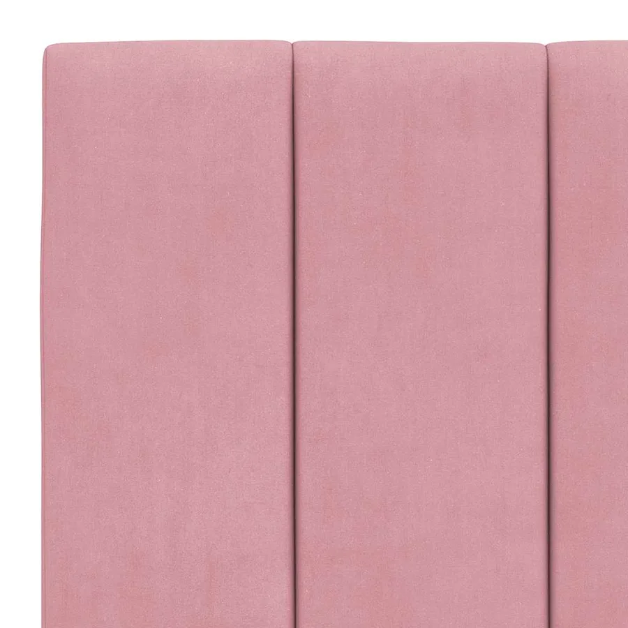 Cadre de lit sans matelas Hanko rose 180x200 cm velours - 10