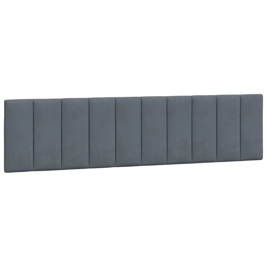 Cadre de lit avec LED sans matelas Hanko gris foncé 200x200 cm velours - 10