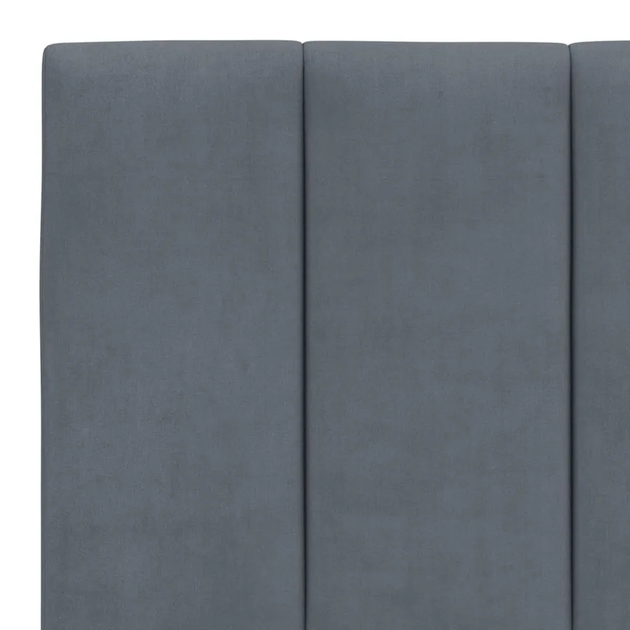 Cadre de lit avec LED sans matelas Hanko gris foncé 200x200 cm velours - 11
