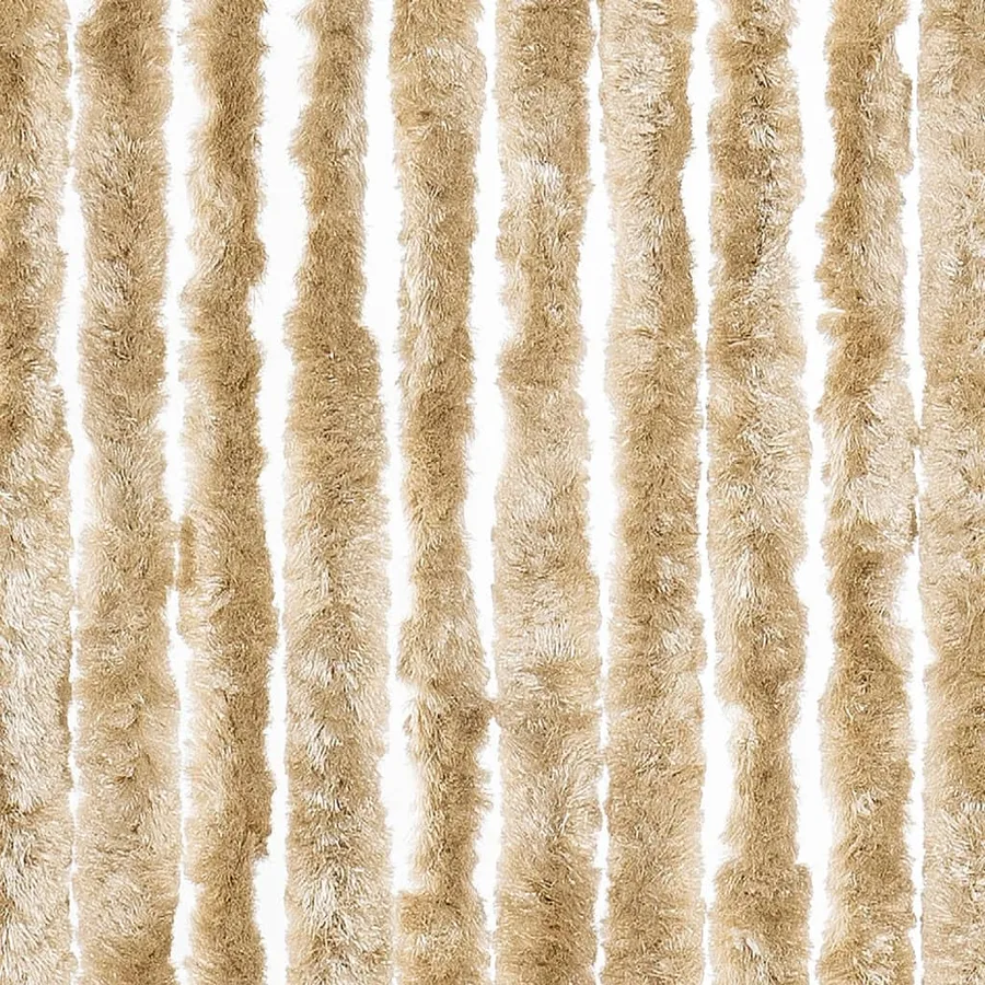 Rideau anti-mouches beige 100x230 cm chenille - 5