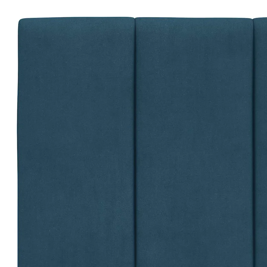 Cadre de lit avec LED sans matelas Hanko bleu 100x200 cm velours - 11