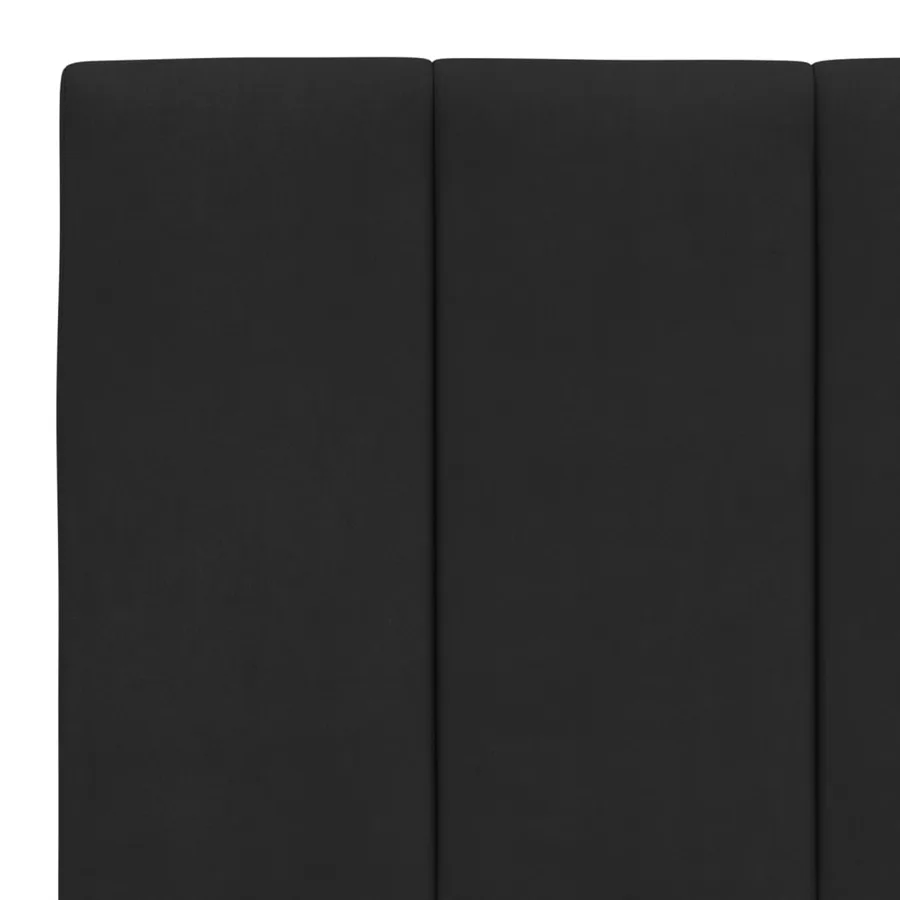 Lit avec matelas Hanko noir 200x200 cm velours - 6
