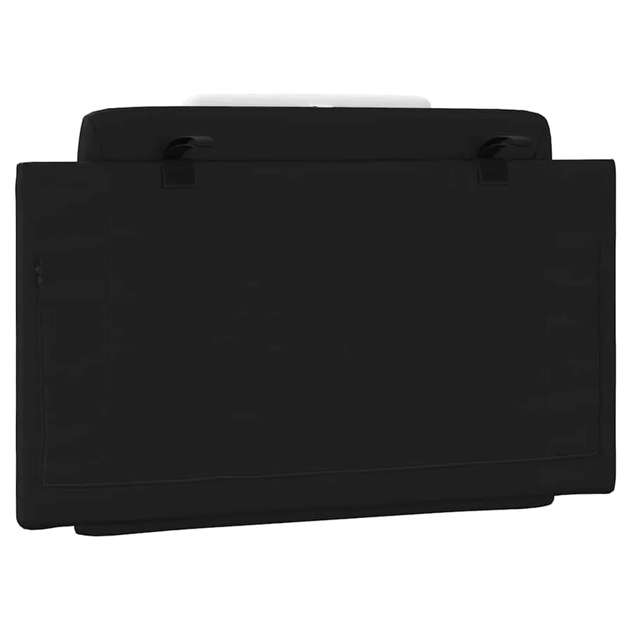 Coussin de tête de lit Viana noir et blanc 90 cm similicuir - 7