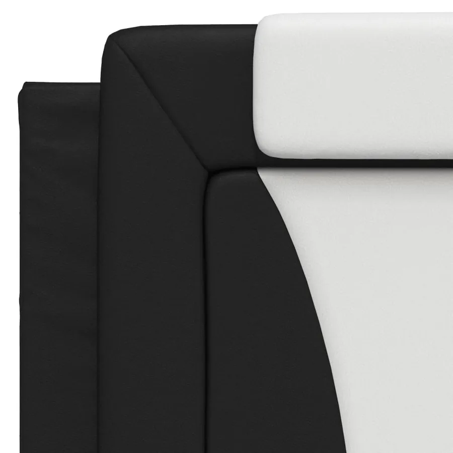 Cadre de lit Viana avec LED sans matelas noir et blanc 100x200 cm - 11