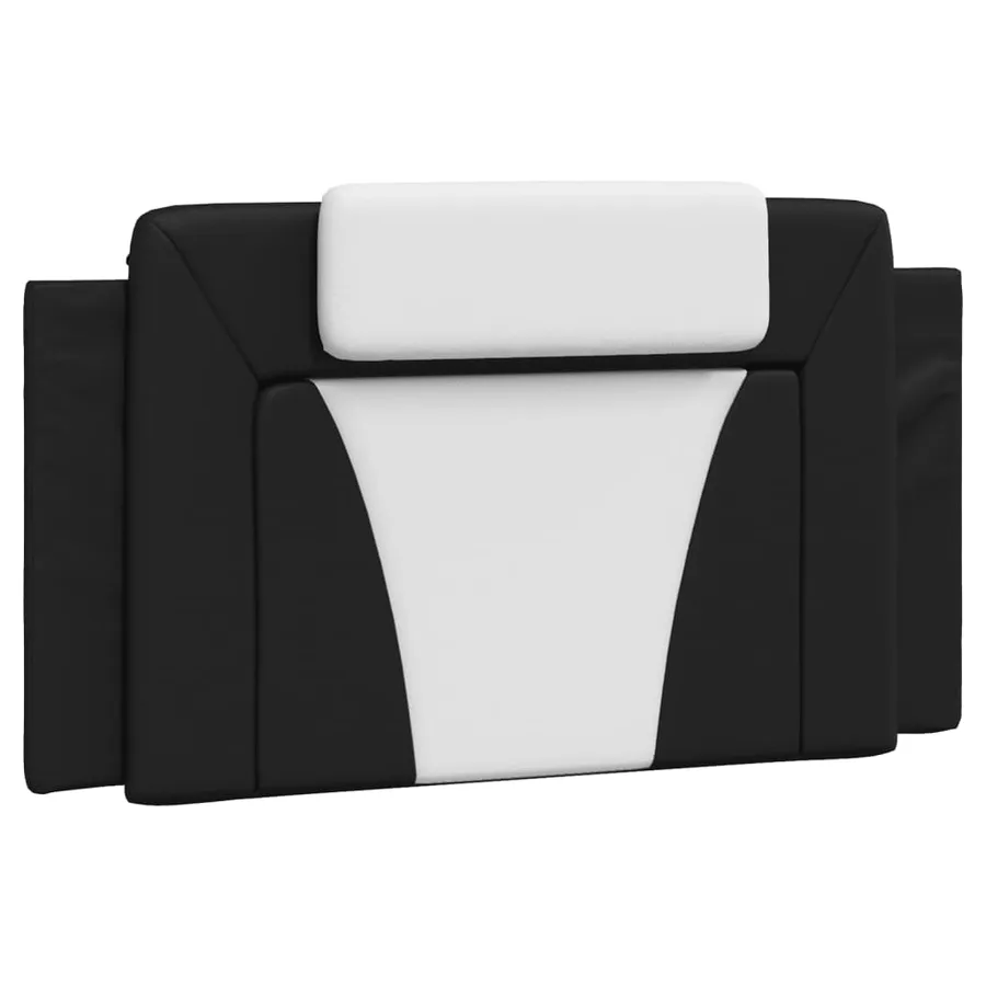 Lit Viana avec matelas noir et blanc 100x200 cm similicuir - 5