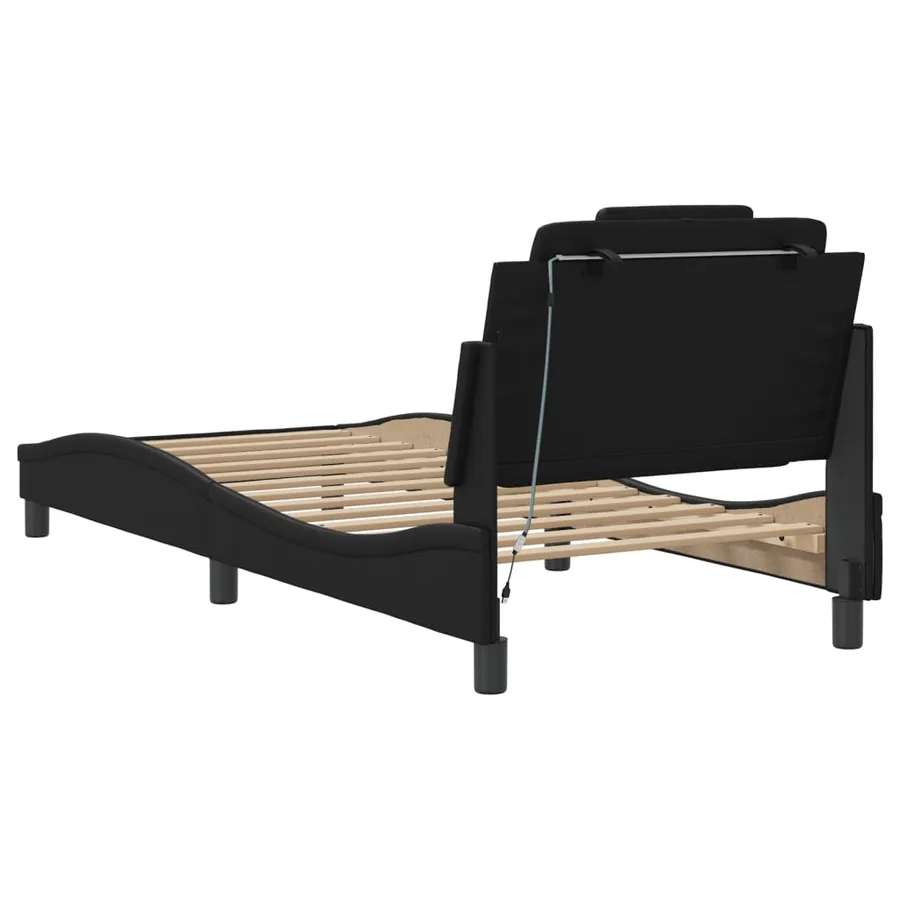 Cadre de lit Viana avec LED sans matelas noir 90x190 cm - 10
