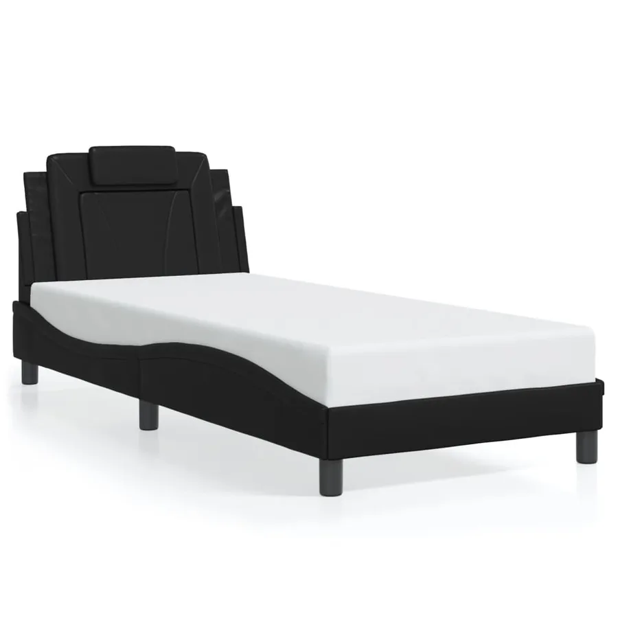 Cadre de lit Viana avec LED sans matelas noir 90x190 cm - 5