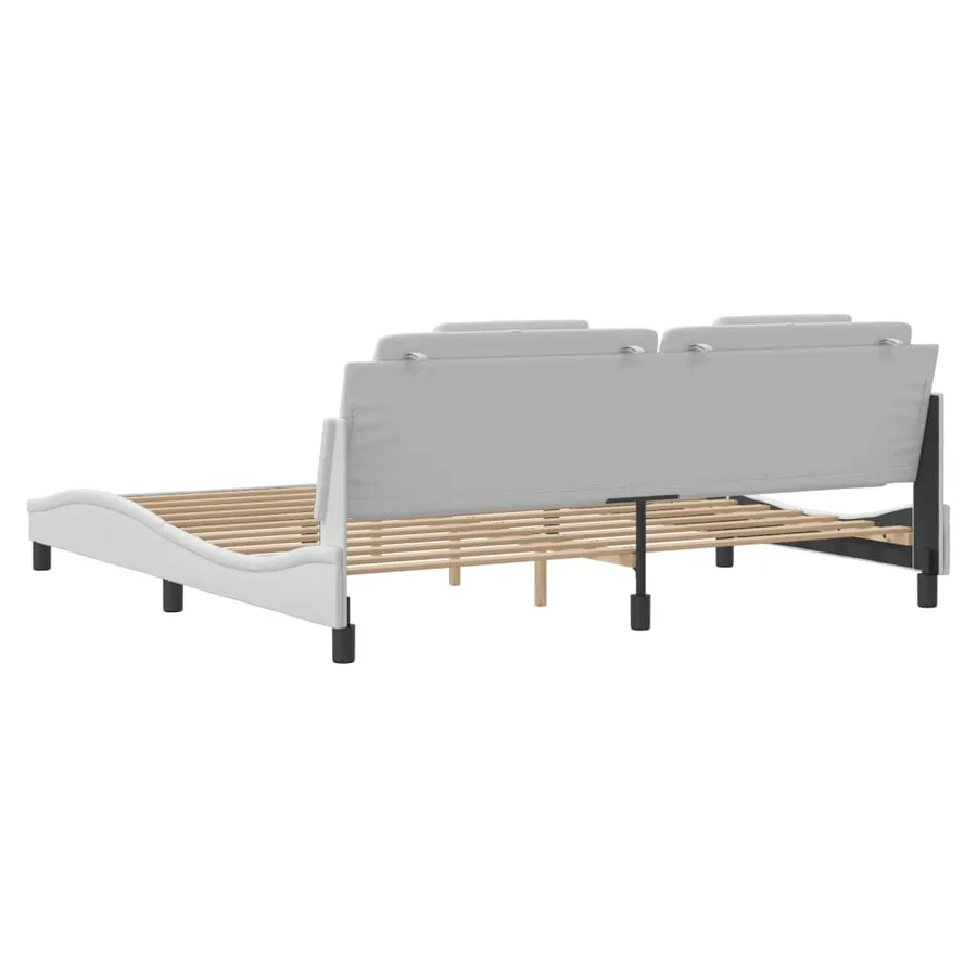 Cadre de lit Viana avec LED sans matelas blanc 200x200 cm - 10