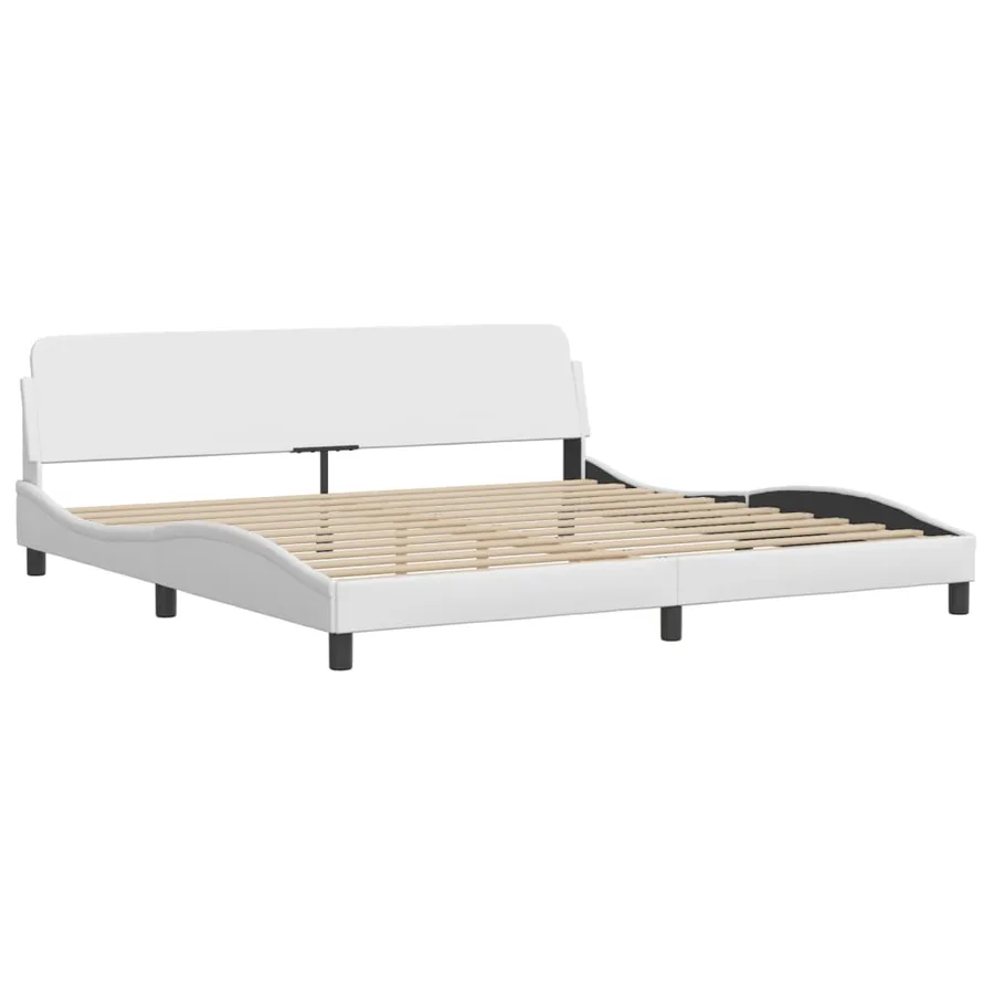 Cadre de lit Viana avec LED sans matelas blanc 200x200 cm - 8