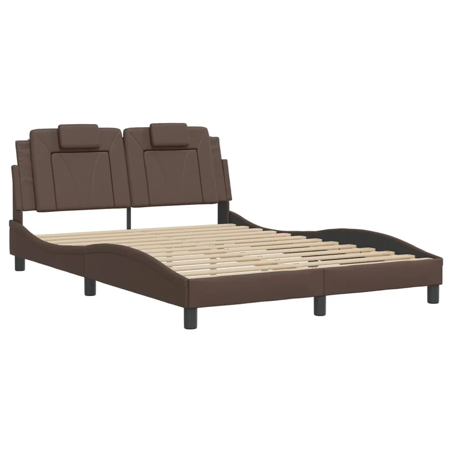 Cadre de lit Viana avec LED sans matelas marron 120x200 cm - 3