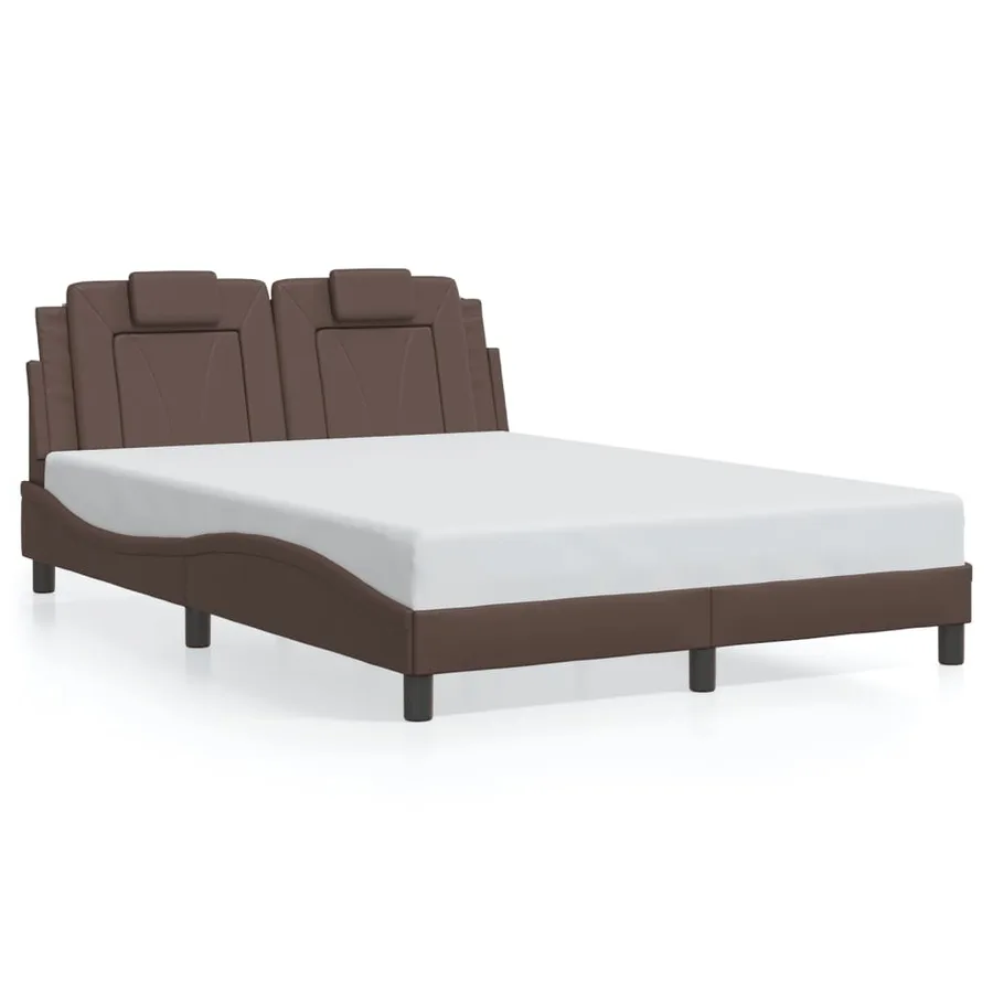 Cadre de lit Viana avec LED sans matelas marron 120x200 cm - 4
