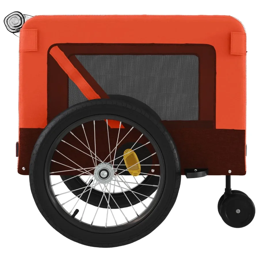 Remorque de vélo pour animaux de compagnie orange et noir - 8