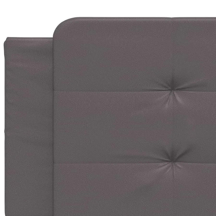 Lit avec matelas Zadar gris 200x200 cm similicuir - 7