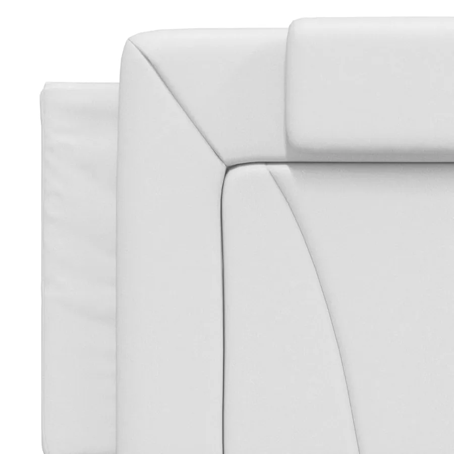 Lit Viana avec matelas blanc 160x200 cm similicuir - 7