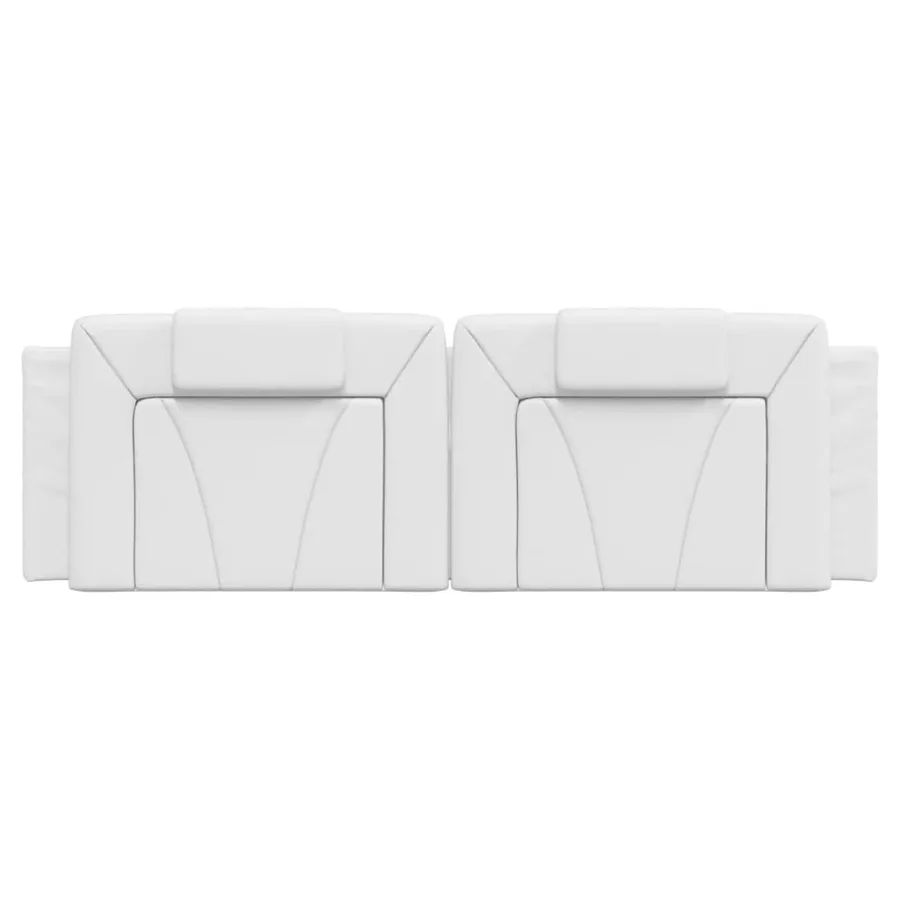Coussin de tête de lit Viana blanc 160 cm similicuir - 5