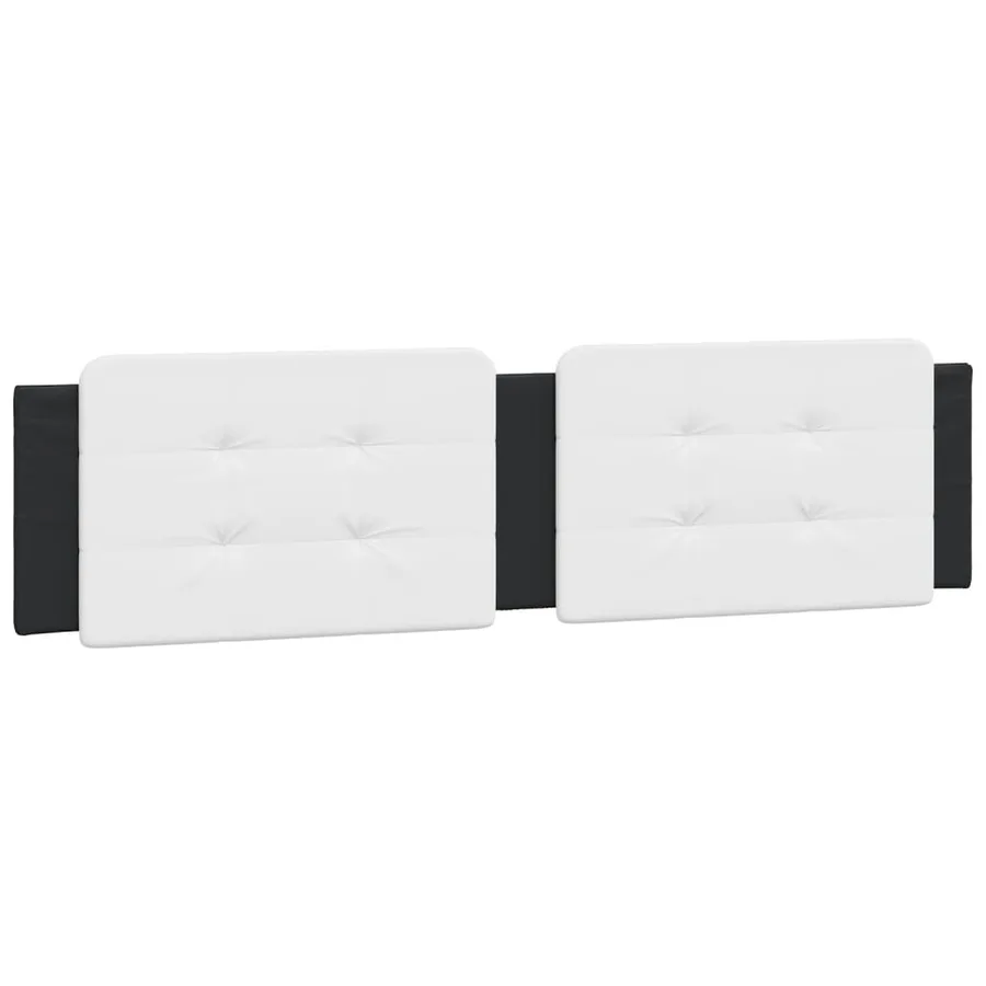 Cadre de lit avec LED sans matelas Zadar noir et blanc 200x200 cm - 10