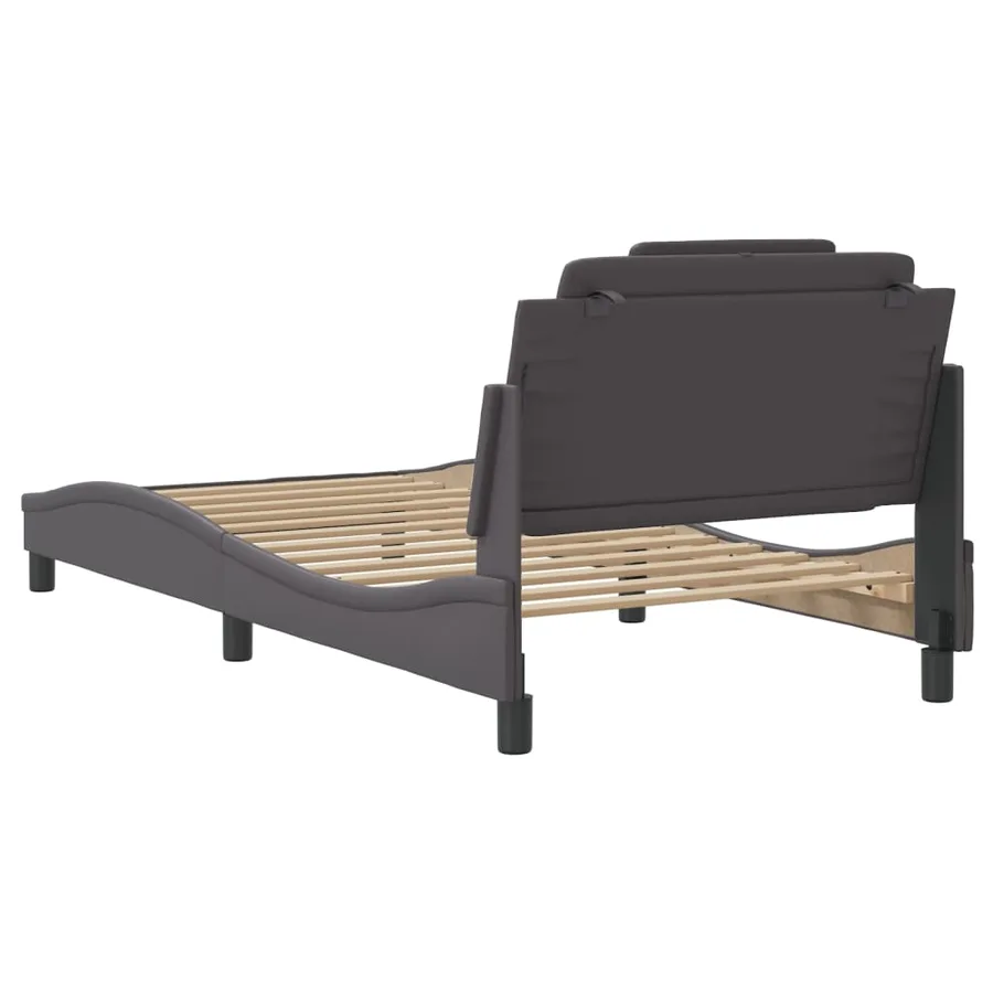 Cadre de lit Viana avec LED sans matelas gris 100x200 cm - 10