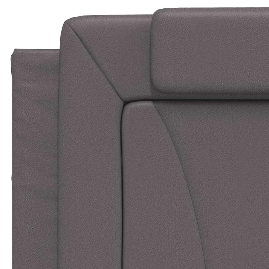 Cadre de lit Viana sans matelas gris 100x200 cm similicuir - 9