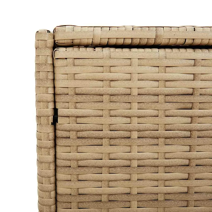 Boîte de rangement de jardin mélange beige 283L résine tressée - 9