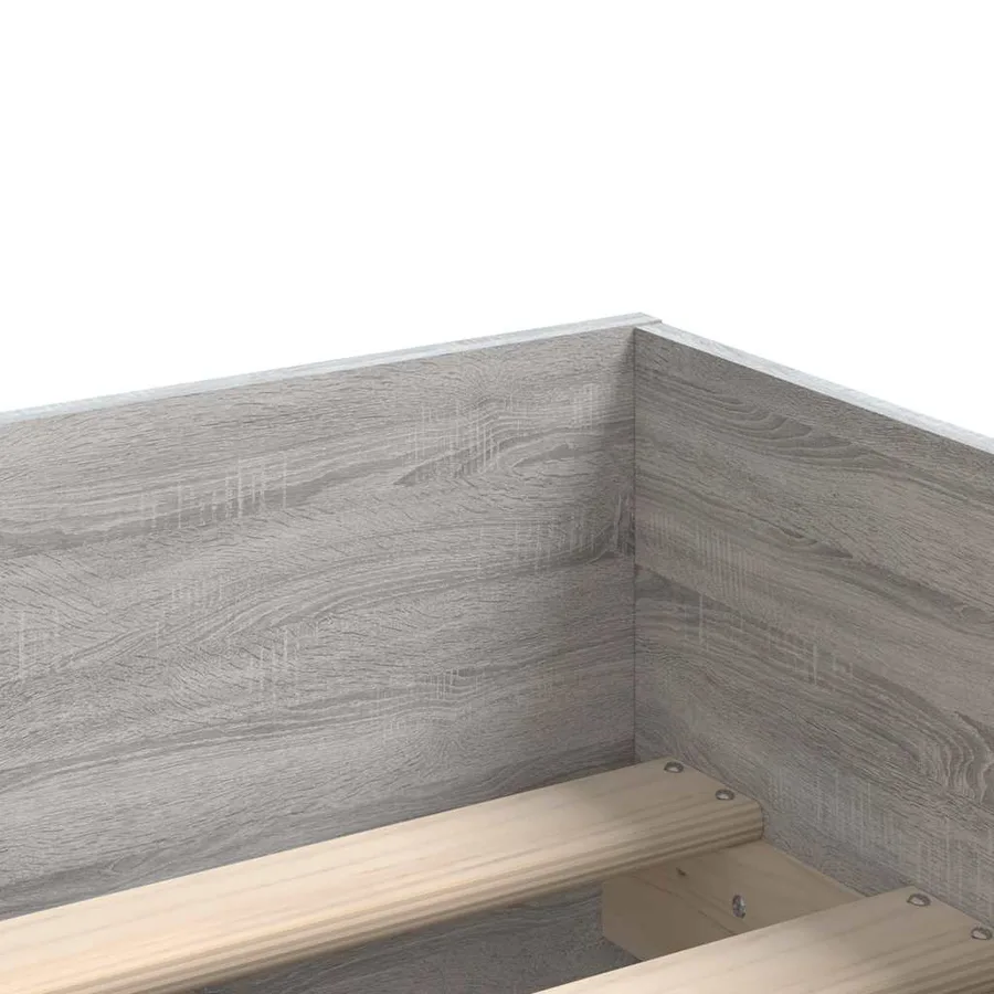 Cadre de lit avec tiroirs sans matelas sonoma gris 90x190 cm - 9