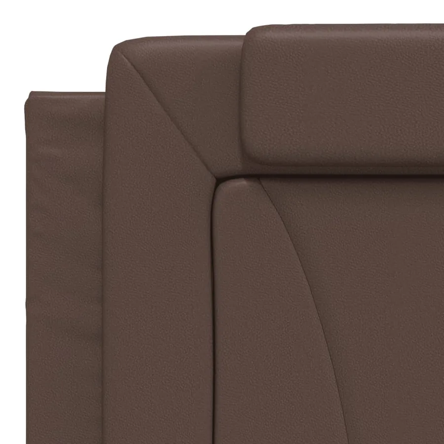 Lit Viana avec matelas marron 180x200 cm similicuir - 7