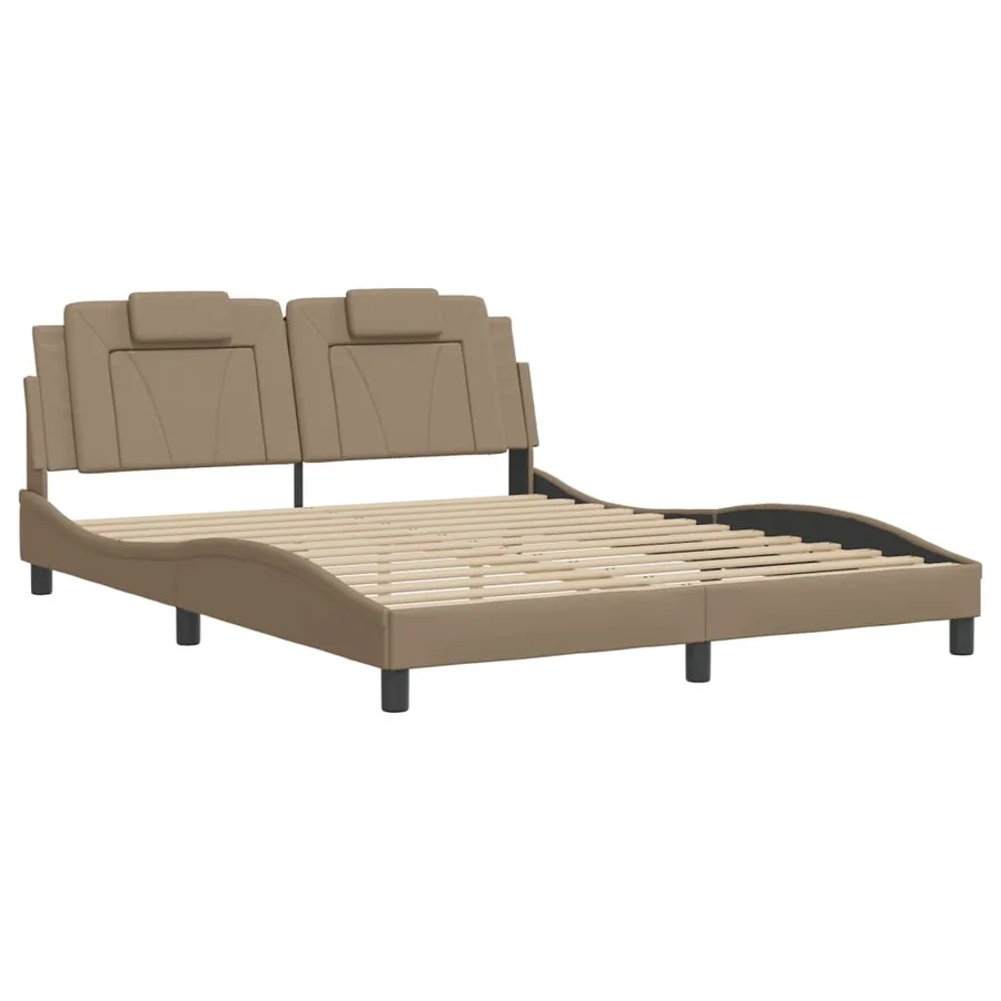 Cadre de lit Viana avec LED sans matelas cappuccino 160x200 cm - 3