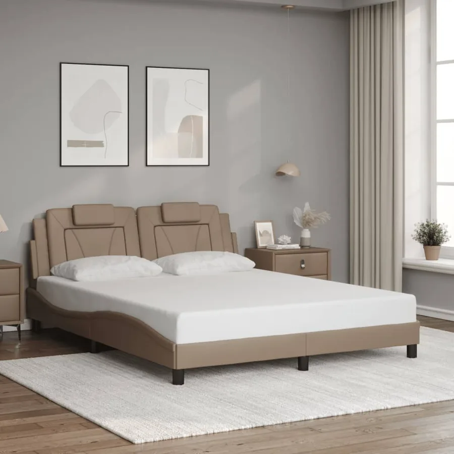Cadre de lit Viana avec LED sans matelas cappuccino 160x200 cm - 4