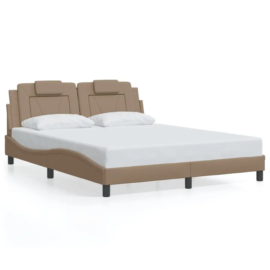 Cadre de lit Viana avec LED sans matelas cappuccino 160x200 cm - 5